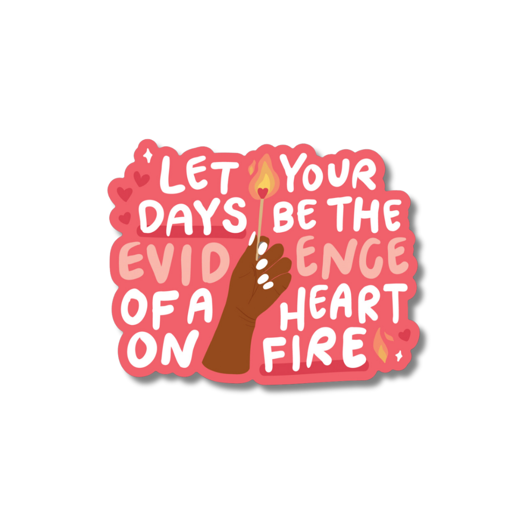 Oh Happy Dani - A Heart on Fire Sticker