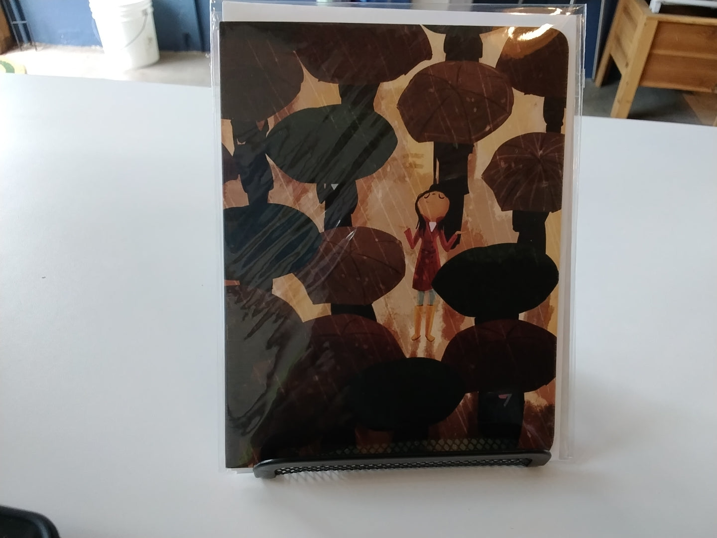 "City in the Rain" Greeting Card
