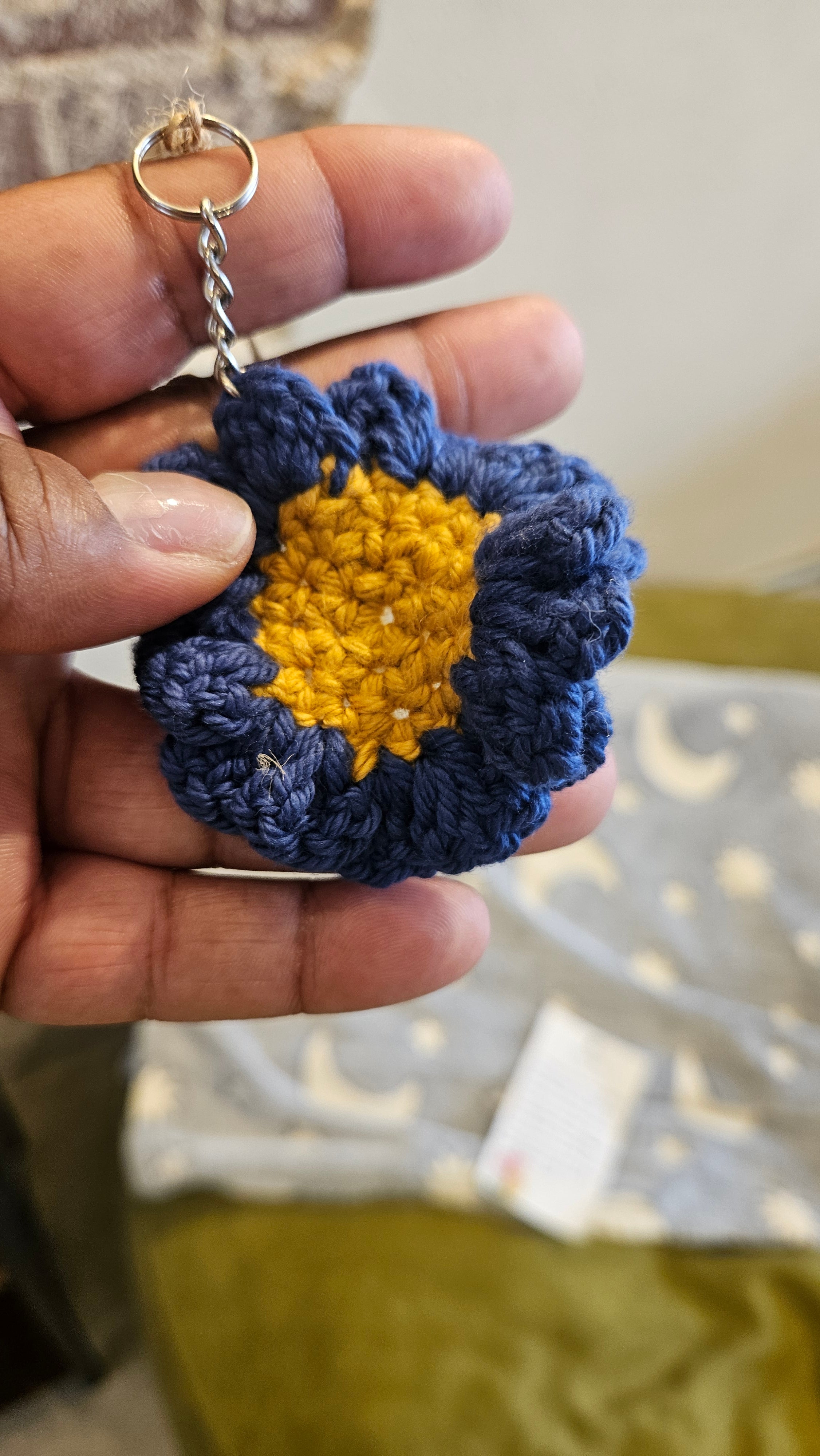 Blue flower charm