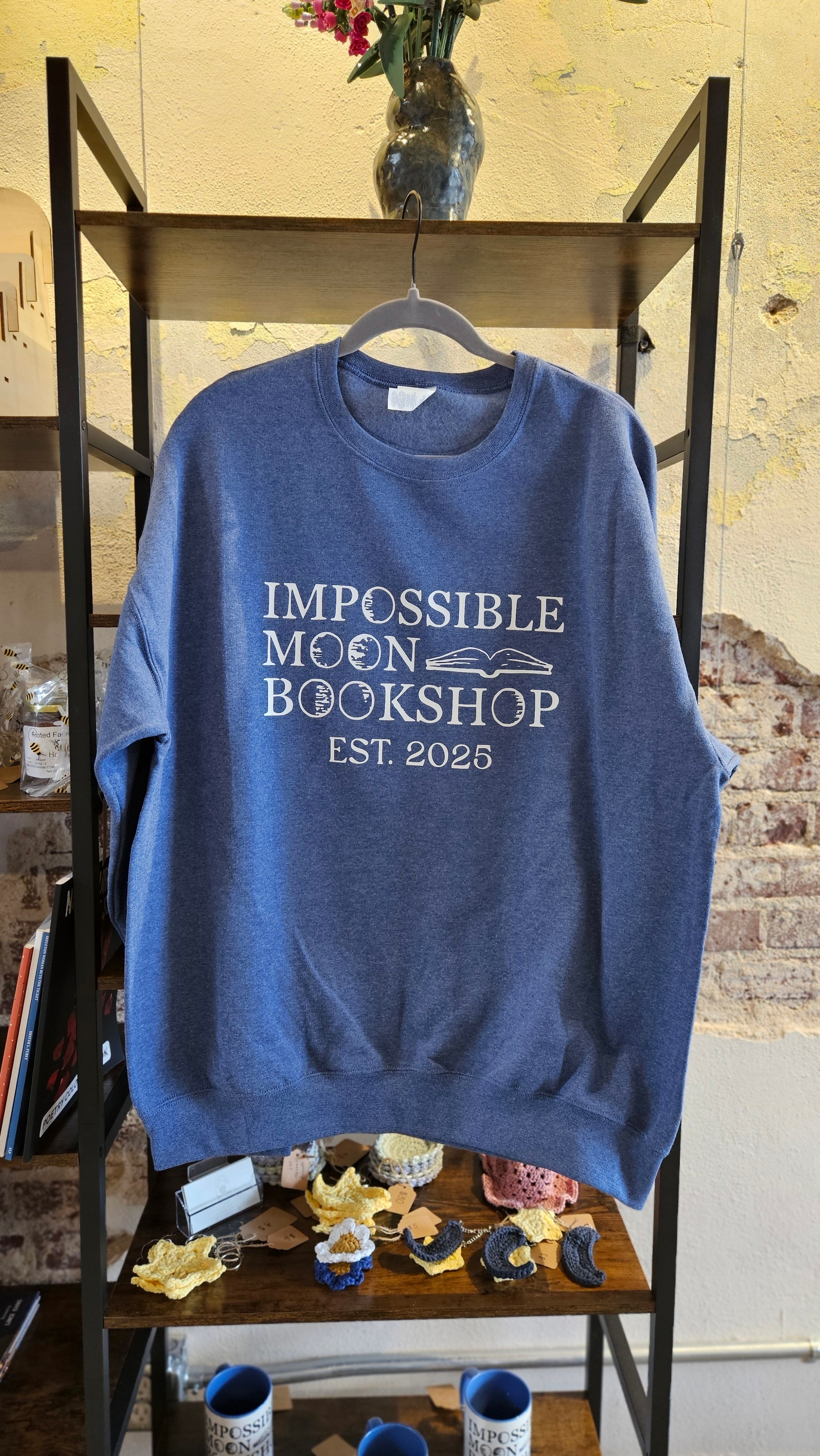 Impossible Moon Sweatshirt Vintage Heather Blue