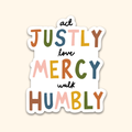 Oh Happy Dani - Act Justly Sticker