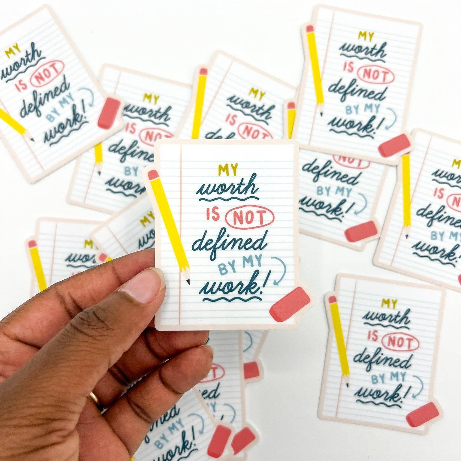 Oh Happy Dani - My Worth is Not my Work Sticker