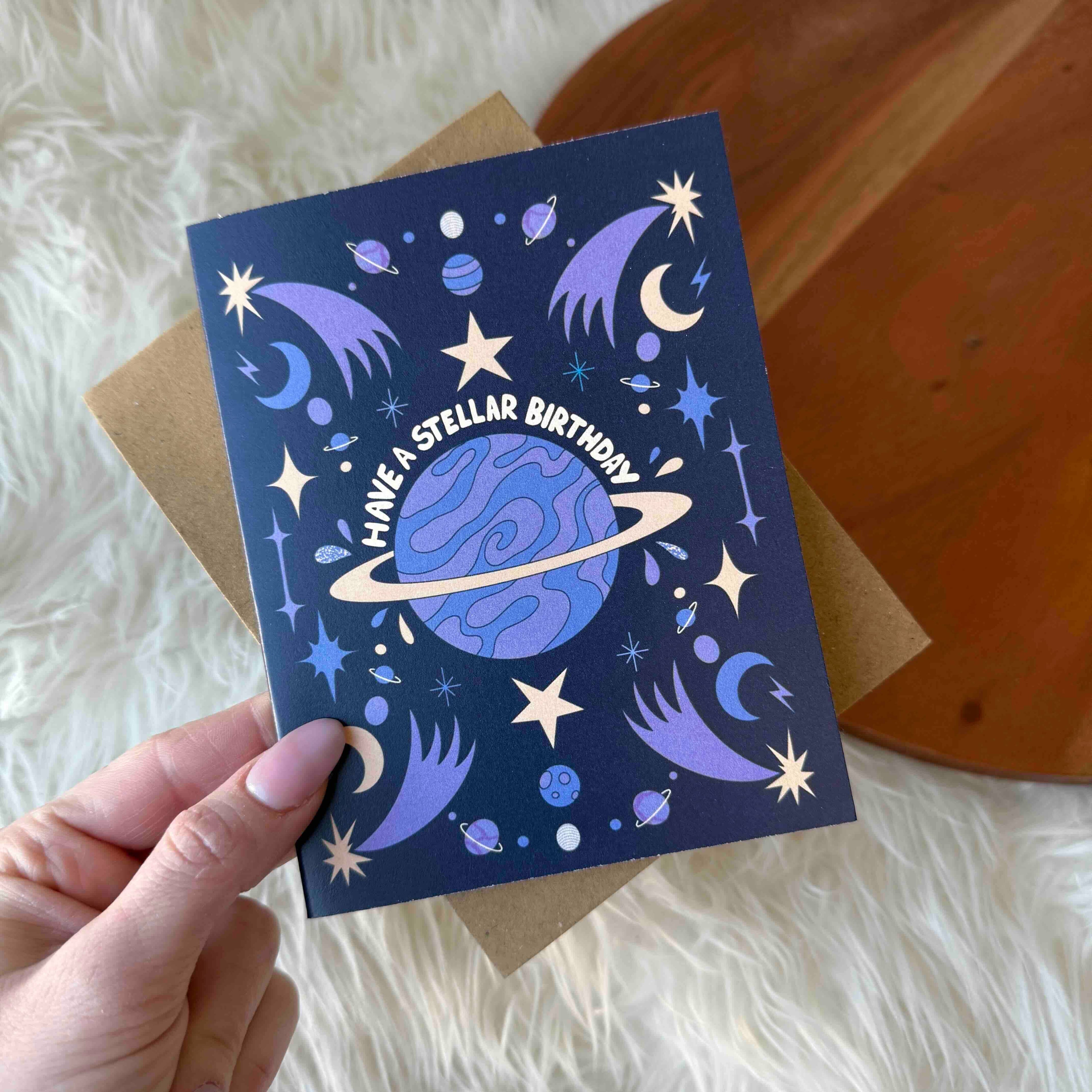 Big Moods - "Have a stellar birthday" Birthday Card