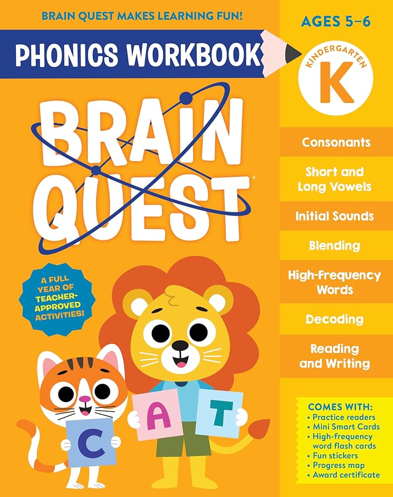 Brain Quest Phonics Workbook: Kindergarten (Brain Quest Phonics Workbooks, 2) cover image