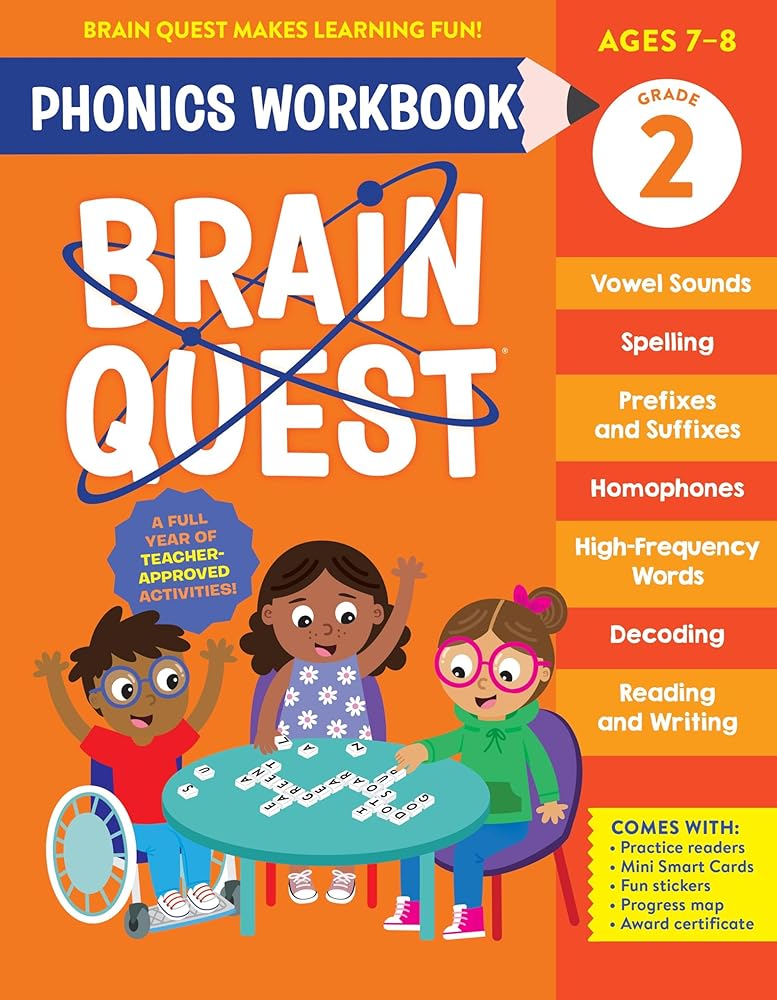 Brain Quest Phonics Workbook: Grade 2 (Brain Quest Phonics Workbooks, 4) cover image