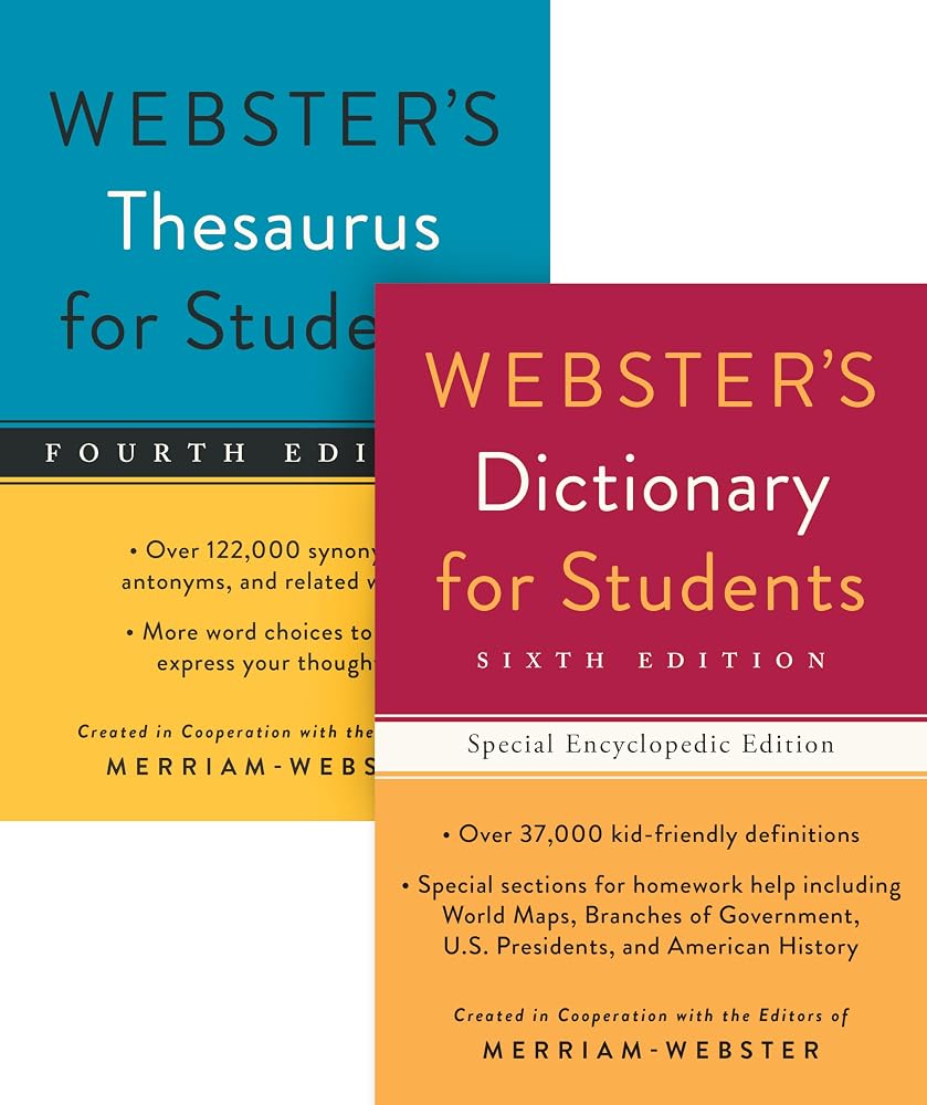 Webster's For Students Dictionary/Thesaurus Shrink-Wrapped Set cover image