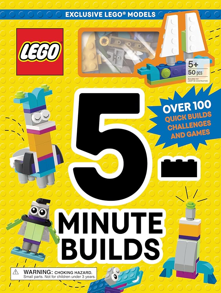 LEGO® Books. 5-Minute Builds: 100+ Quick Model Build Ideas, Basic Brick Kit, and Awesome Activities to Inspire Imagination and Creativity! cover image