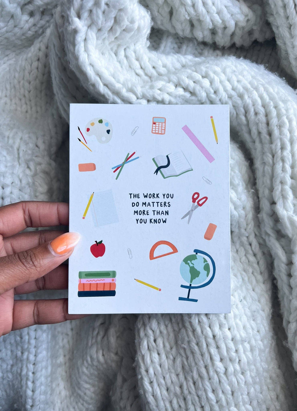 Oh Happy Dani - Your Work Matters - Teacher Greeting Card