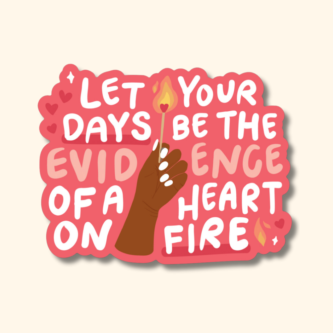 Oh Happy Dani - A Heart on Fire Sticker